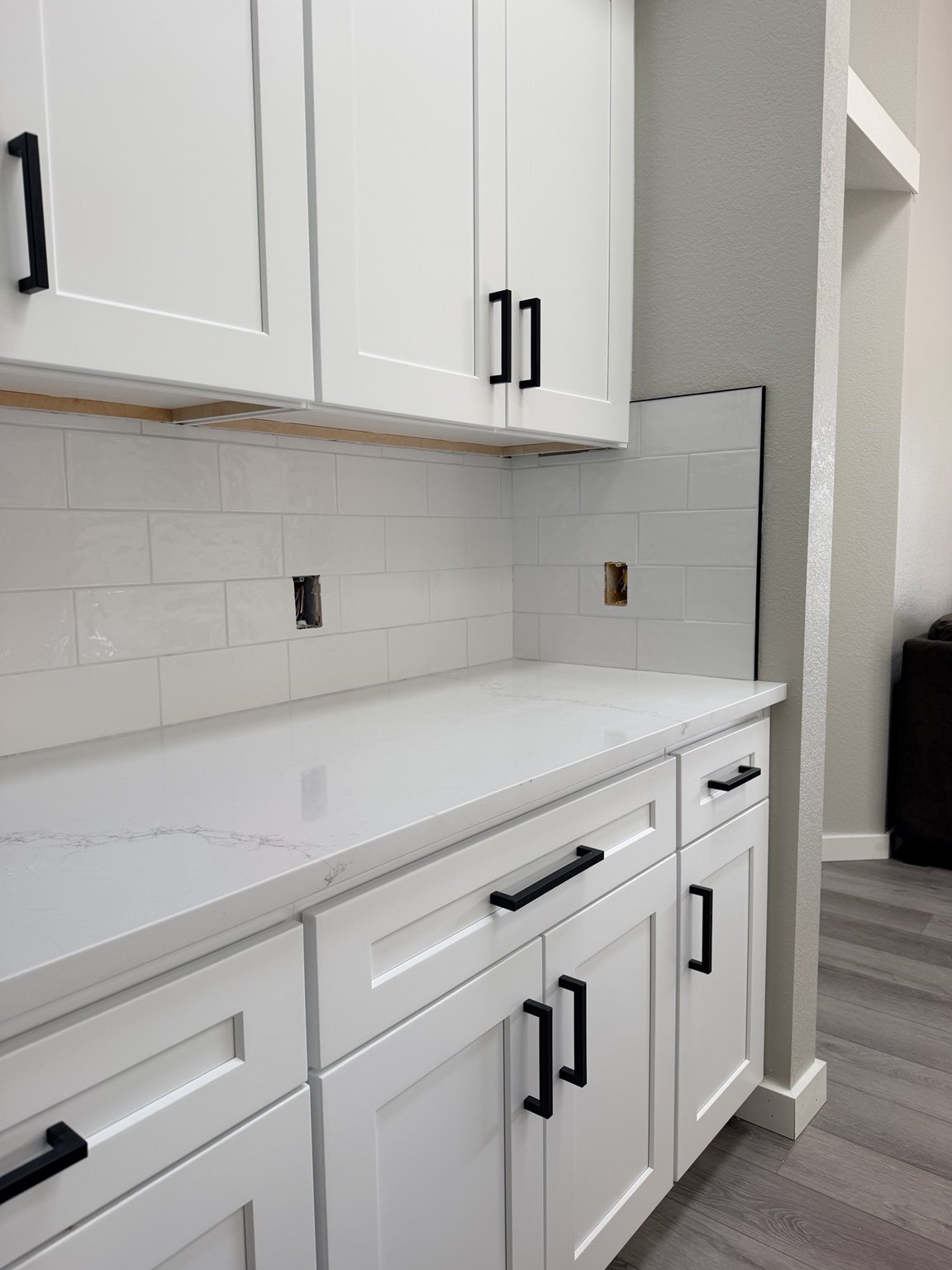 Kitchen cabinetry and backsplash details